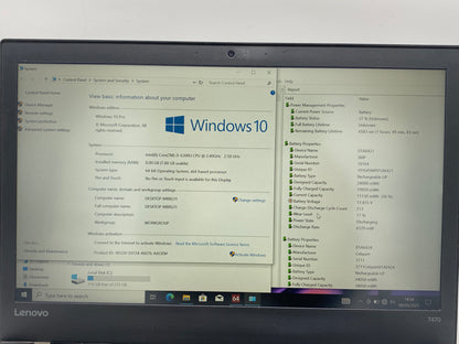 Lenovo ThinkPad T470 | i5-6300U | 8GB RAM | 256GB SSD | 14" FHD
